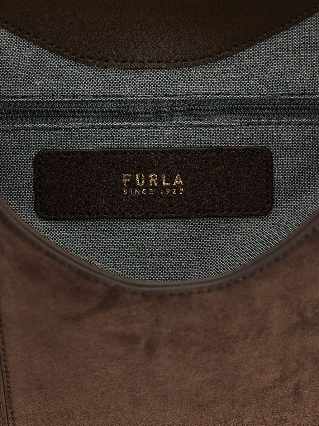 Furla Brown Calfskin Shoulder Bag