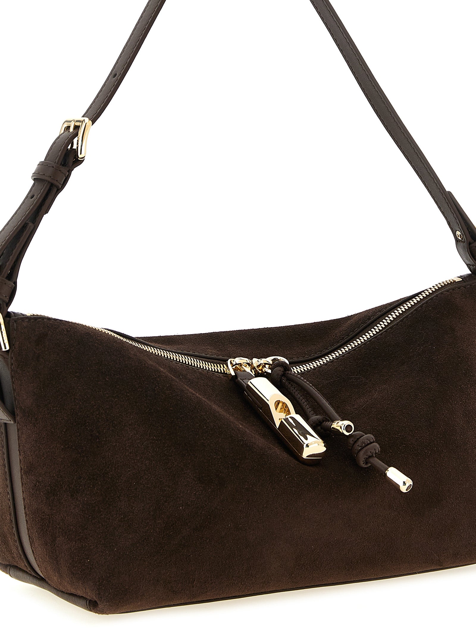 Furla Brown Calfskin Shoulder Bag