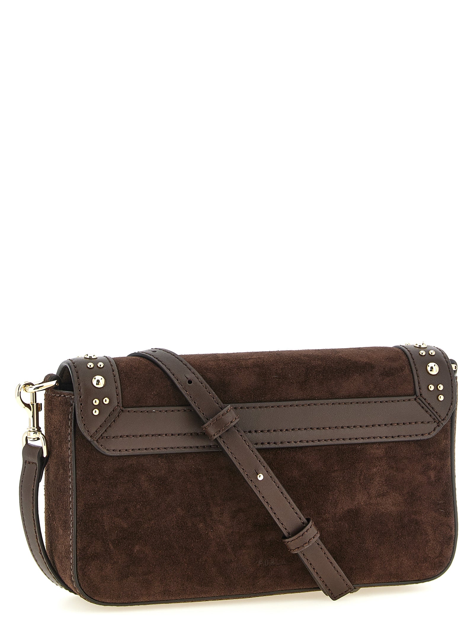 Furla Brown Calfskin Crossbody Bag