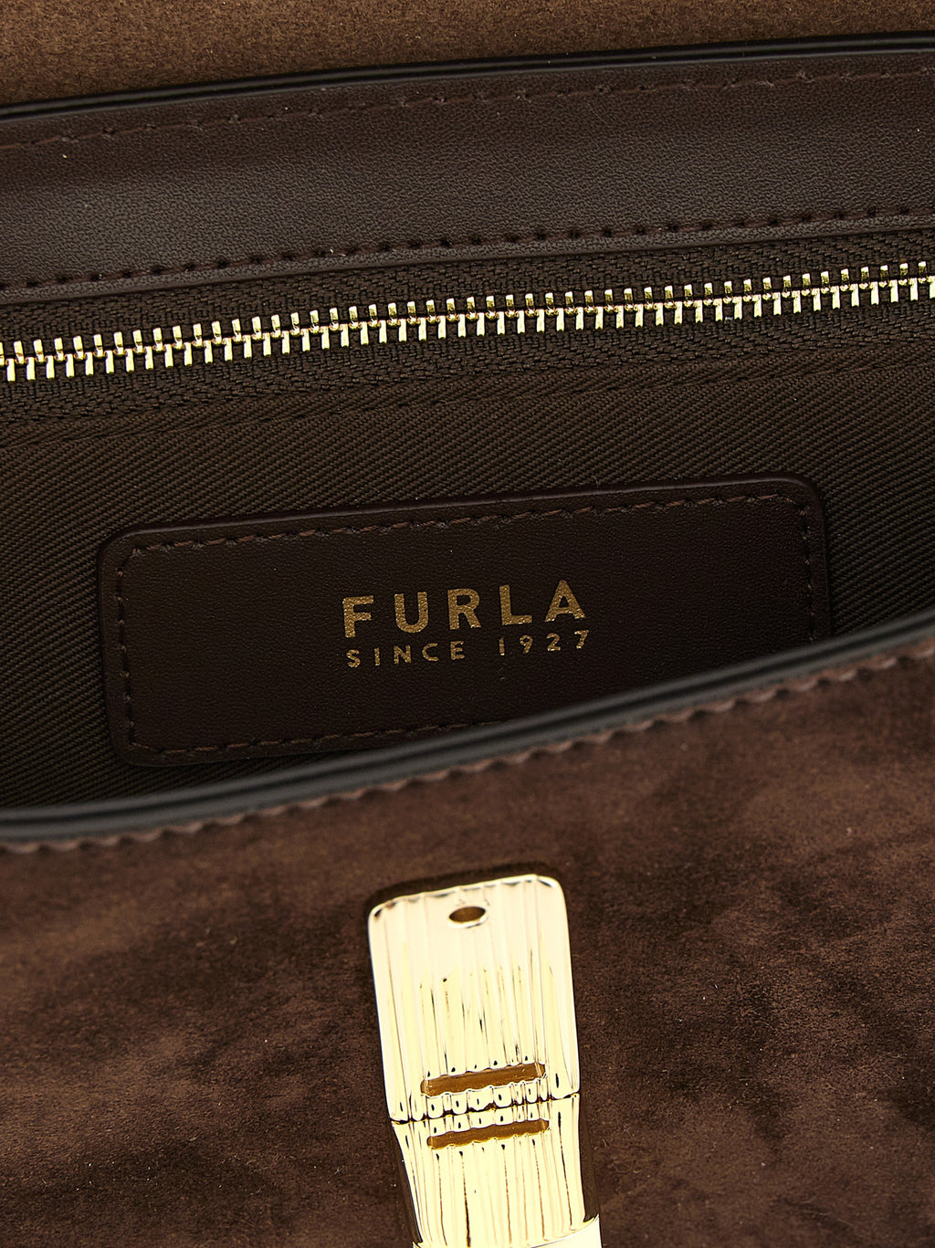 Furla Brown Calfskin Crossbody Bag