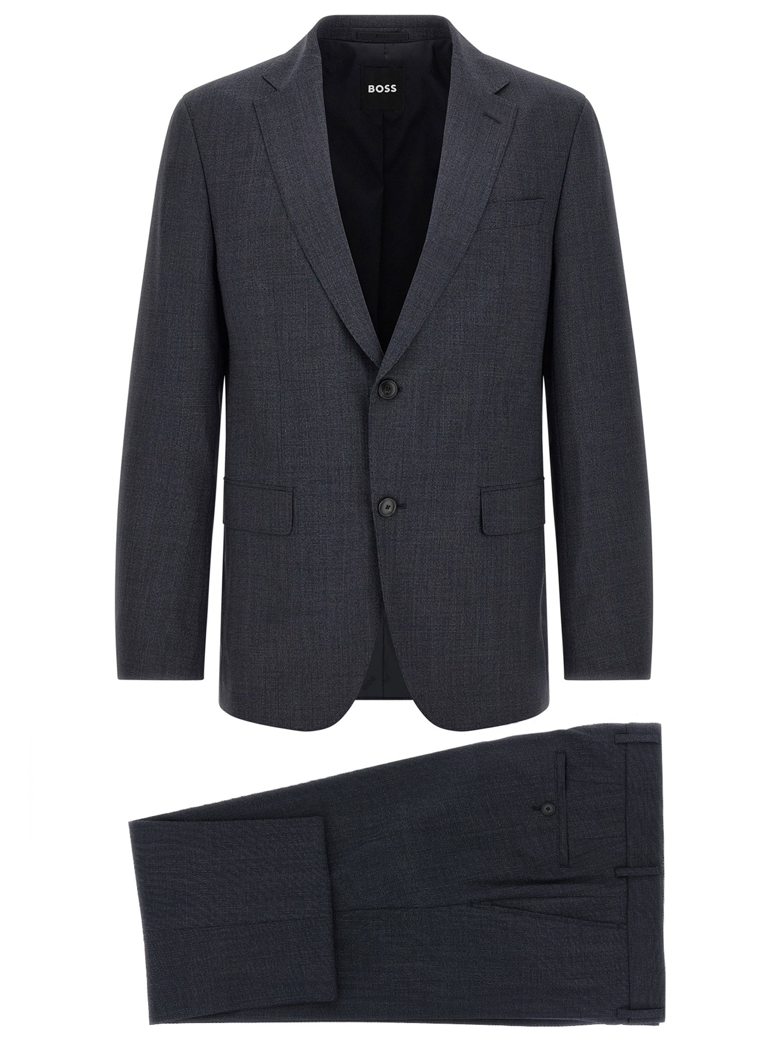 Hugo Boss Blue Polyester Two-Piece Suit