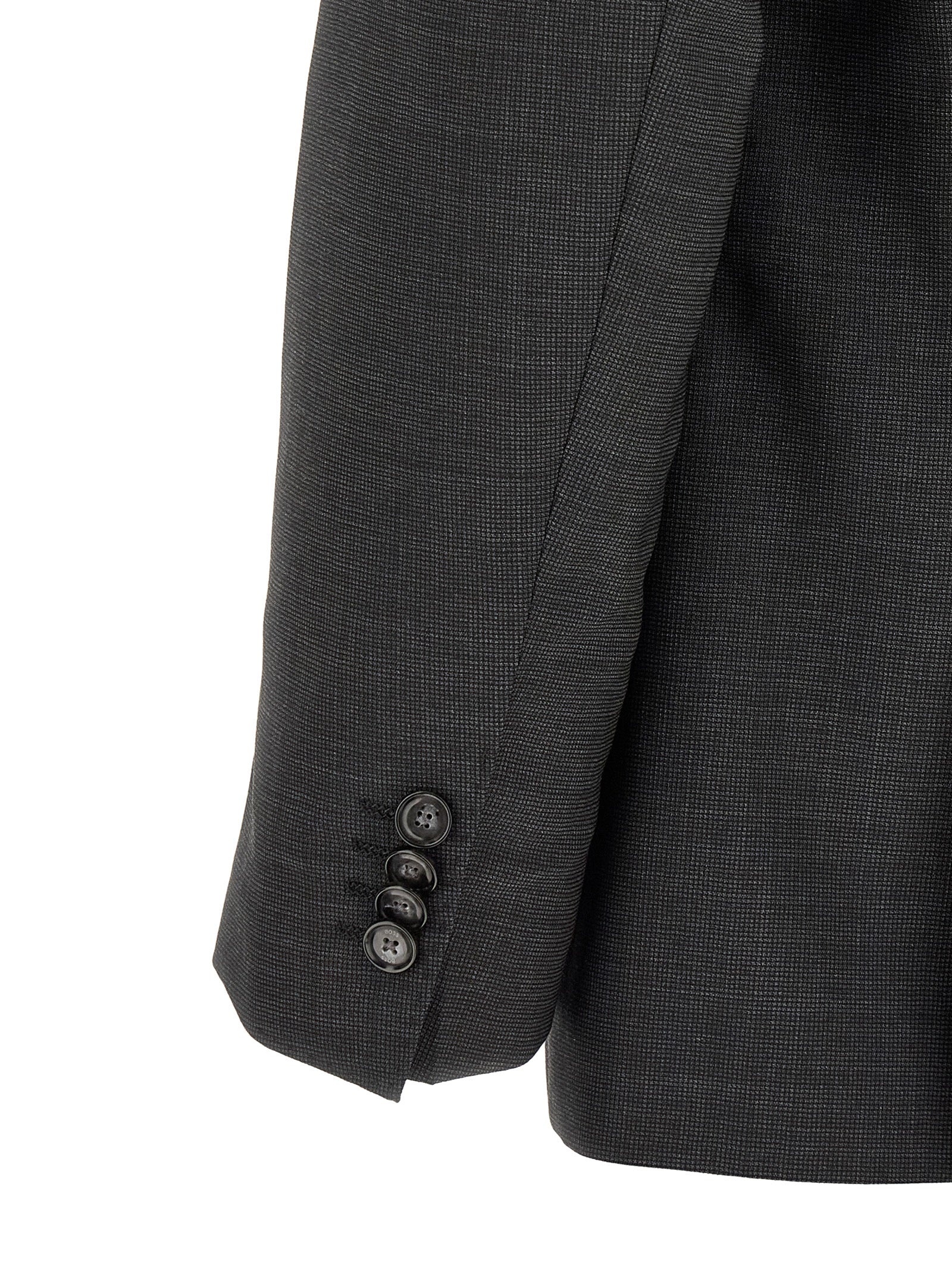 Hugo Boss Gray Virgin Wool Two-Piece Suit