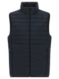 Hugo Boss Blue Polyester Sleeveless Jacket