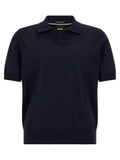 Hugo Boss Blue Virgin Wool Polo Shirt