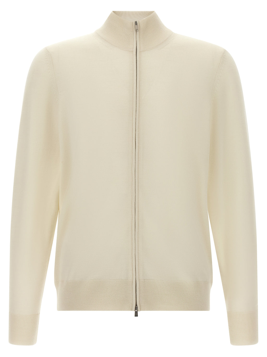 Hugo Boss White Virgin Wool Cardigan