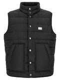 Dolce & Gabbana Black Polyester Sleeveless Jacket