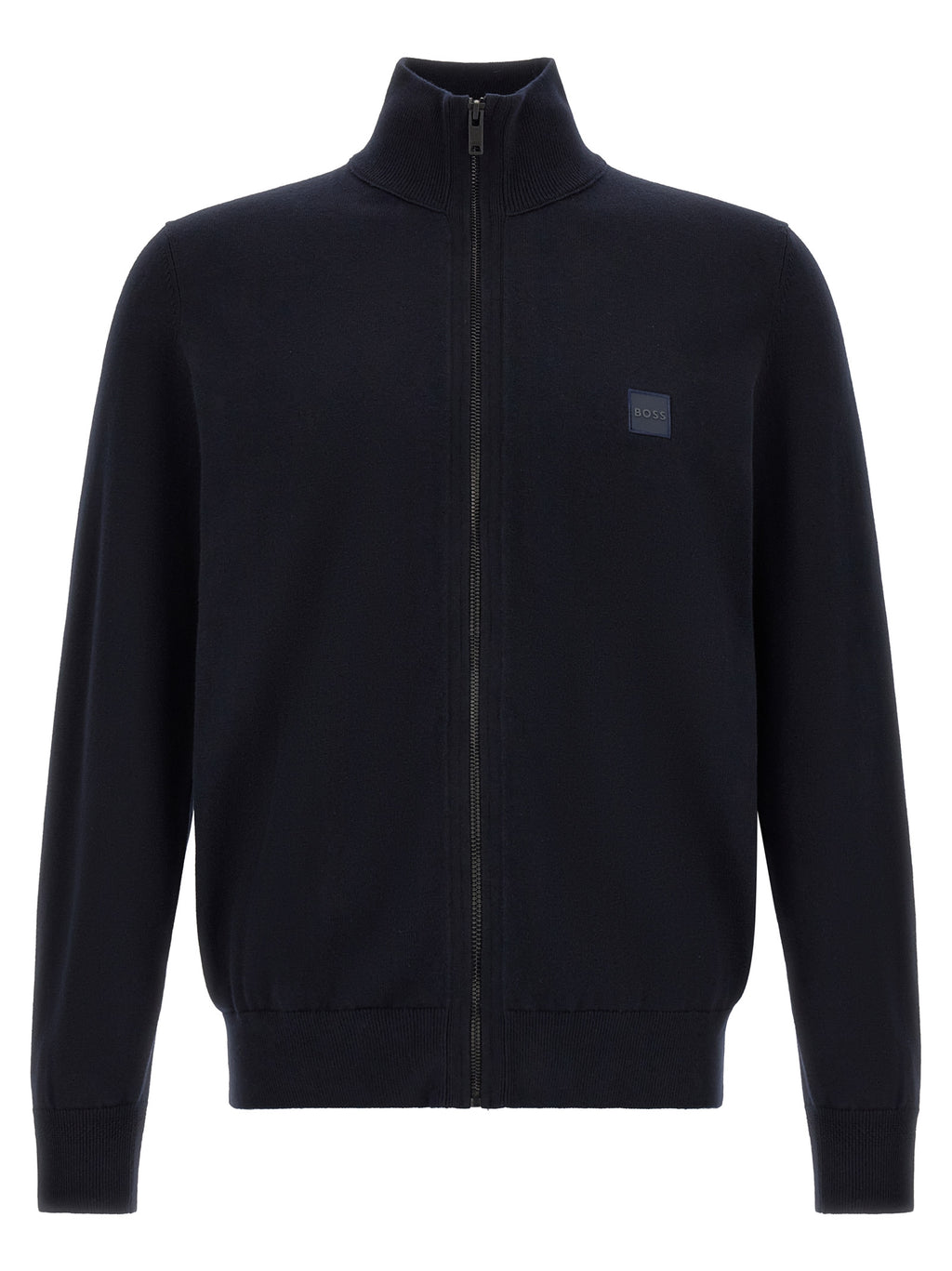 Hugo Boss Blue Cotton Cardigan