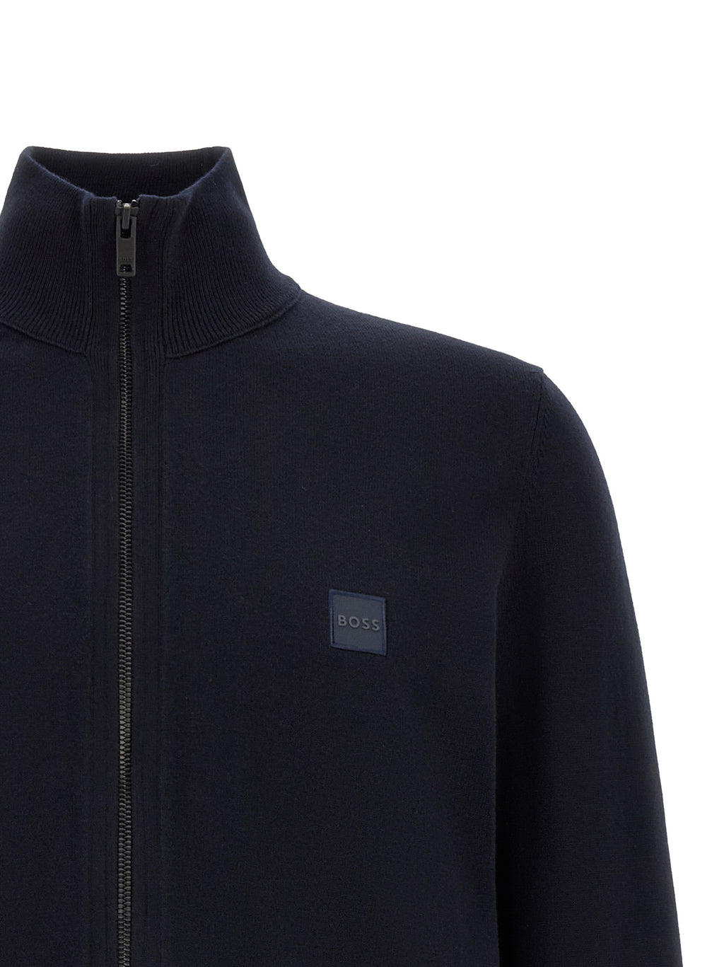 Hugo Boss Blue Cotton Cardigan