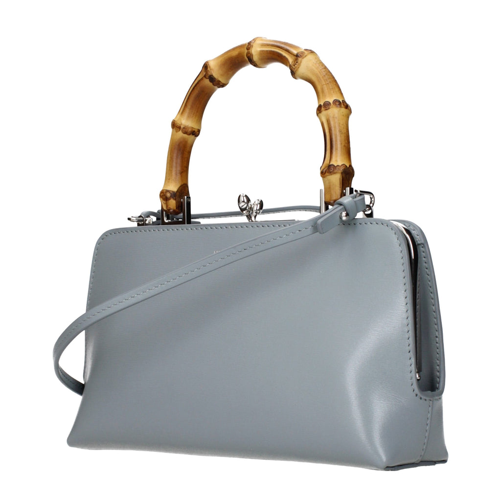 Jil Sander Gray Leather Handbag
