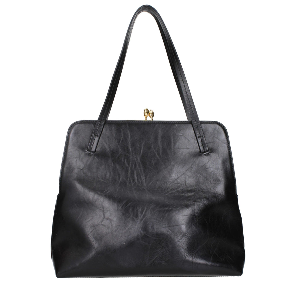 Jil Sander Black Leather Shoulder Bag