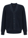 Hugo Boss Blue Cotton Cardigan