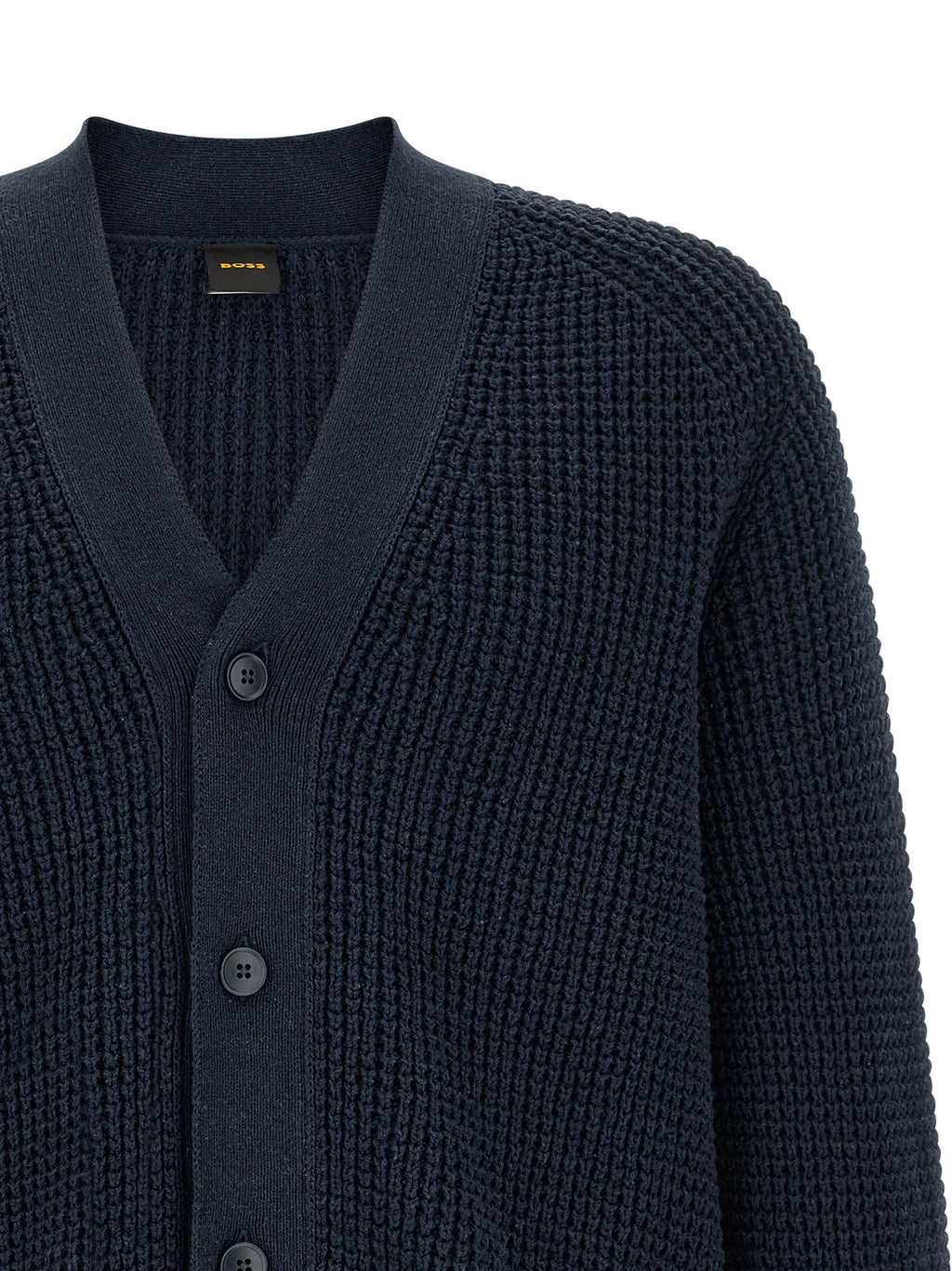 Hugo Boss Blue Cotton Cardigan