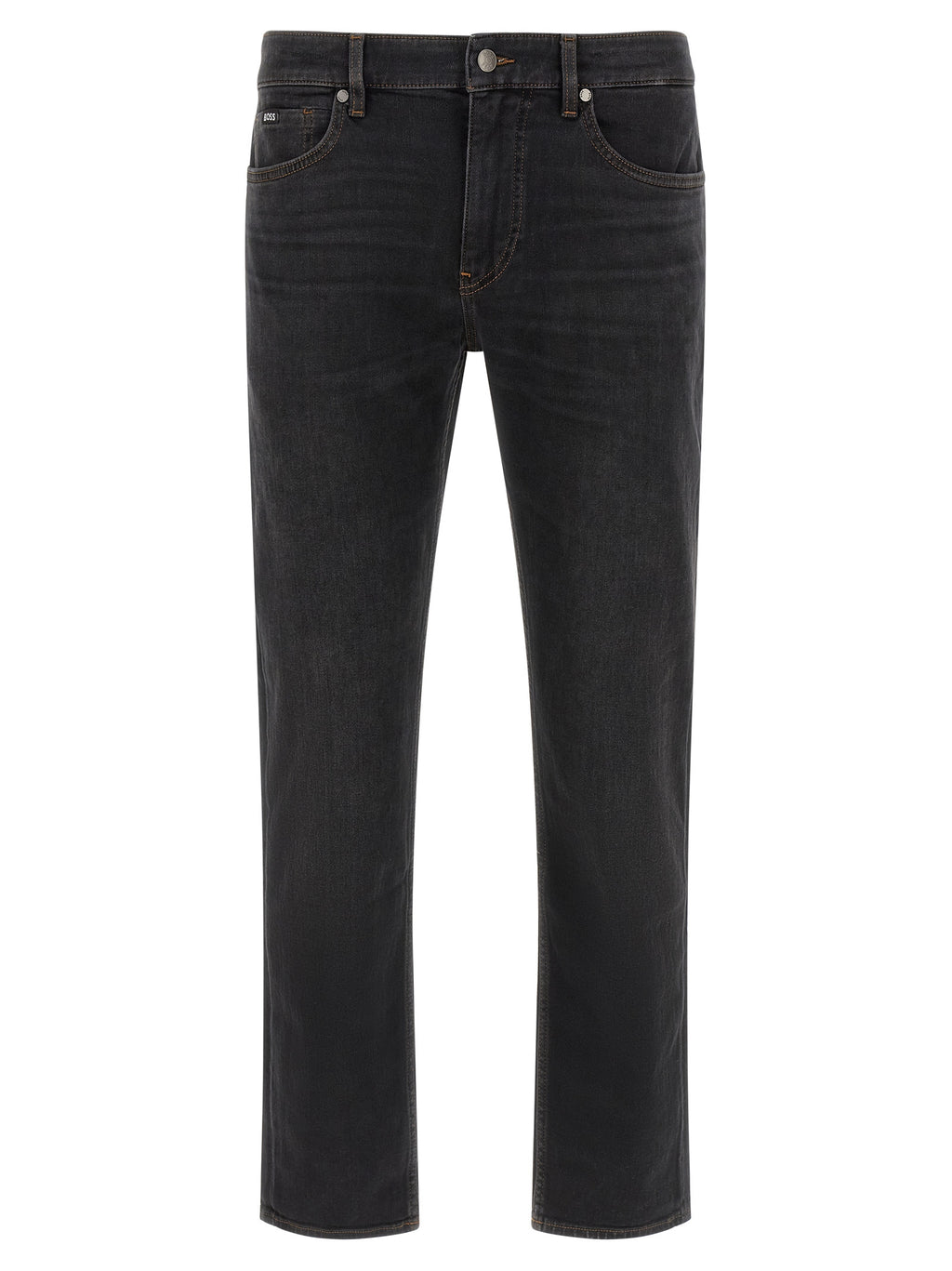 Hugo Boss Black Cotton Straight-Leg Jeans