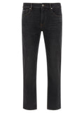 Hugo Boss Black Cotton Straight-Leg Jeans