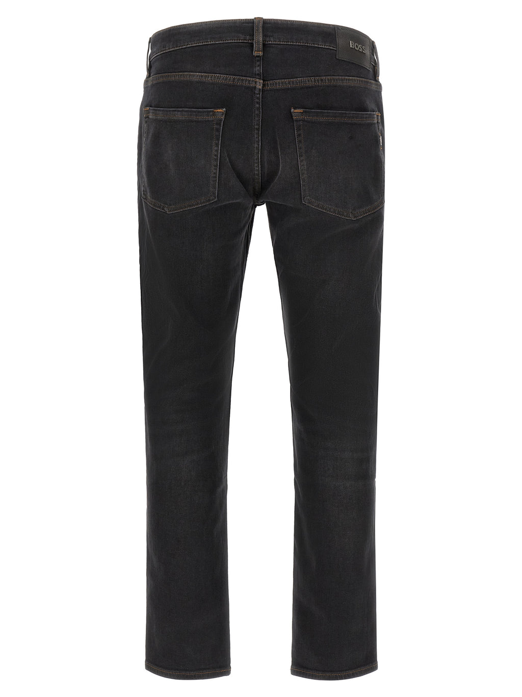 Hugo Boss Black Cotton Straight-Leg Jeans