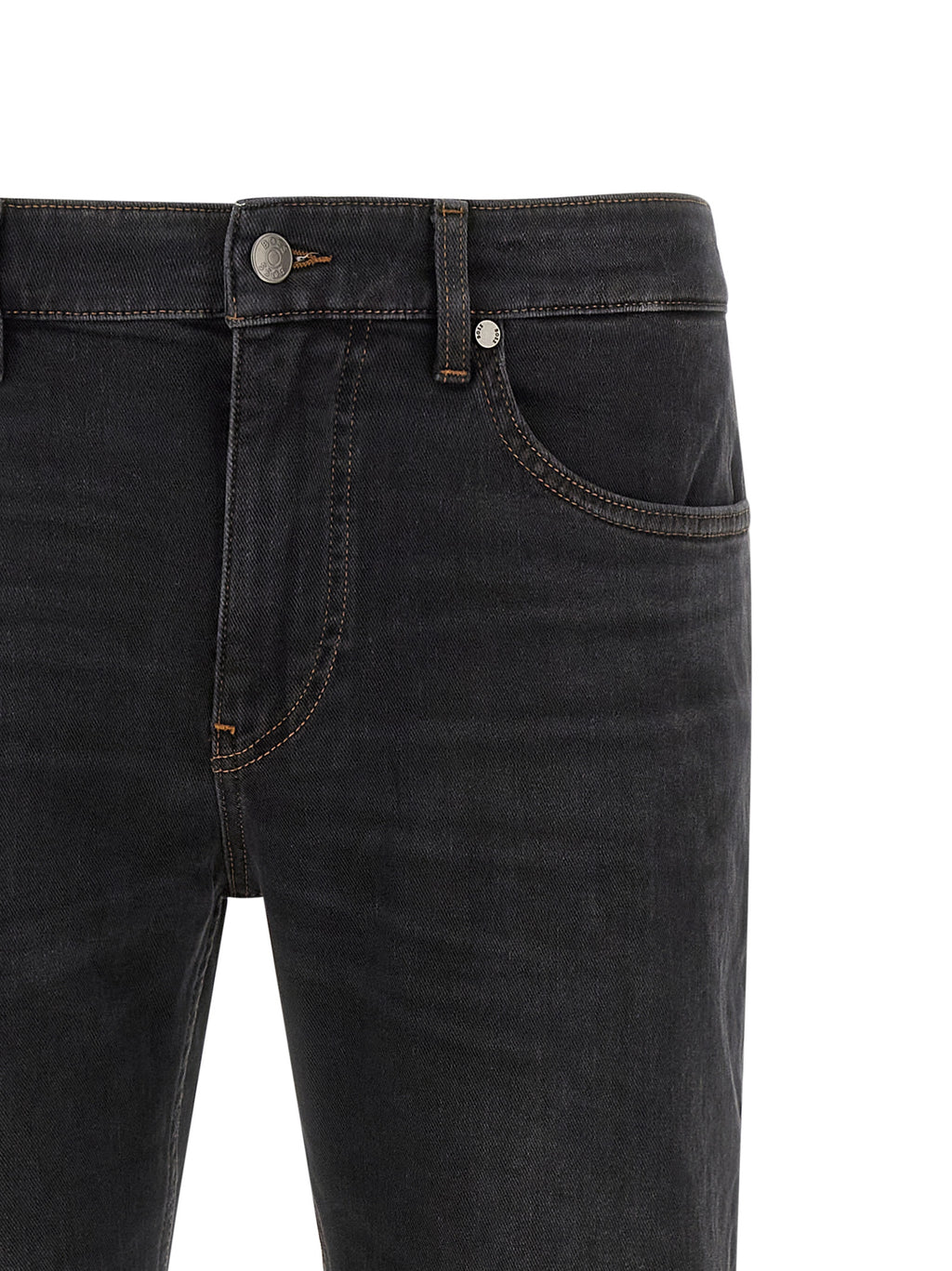 Hugo Boss Black Cotton Straight-Leg Jeans