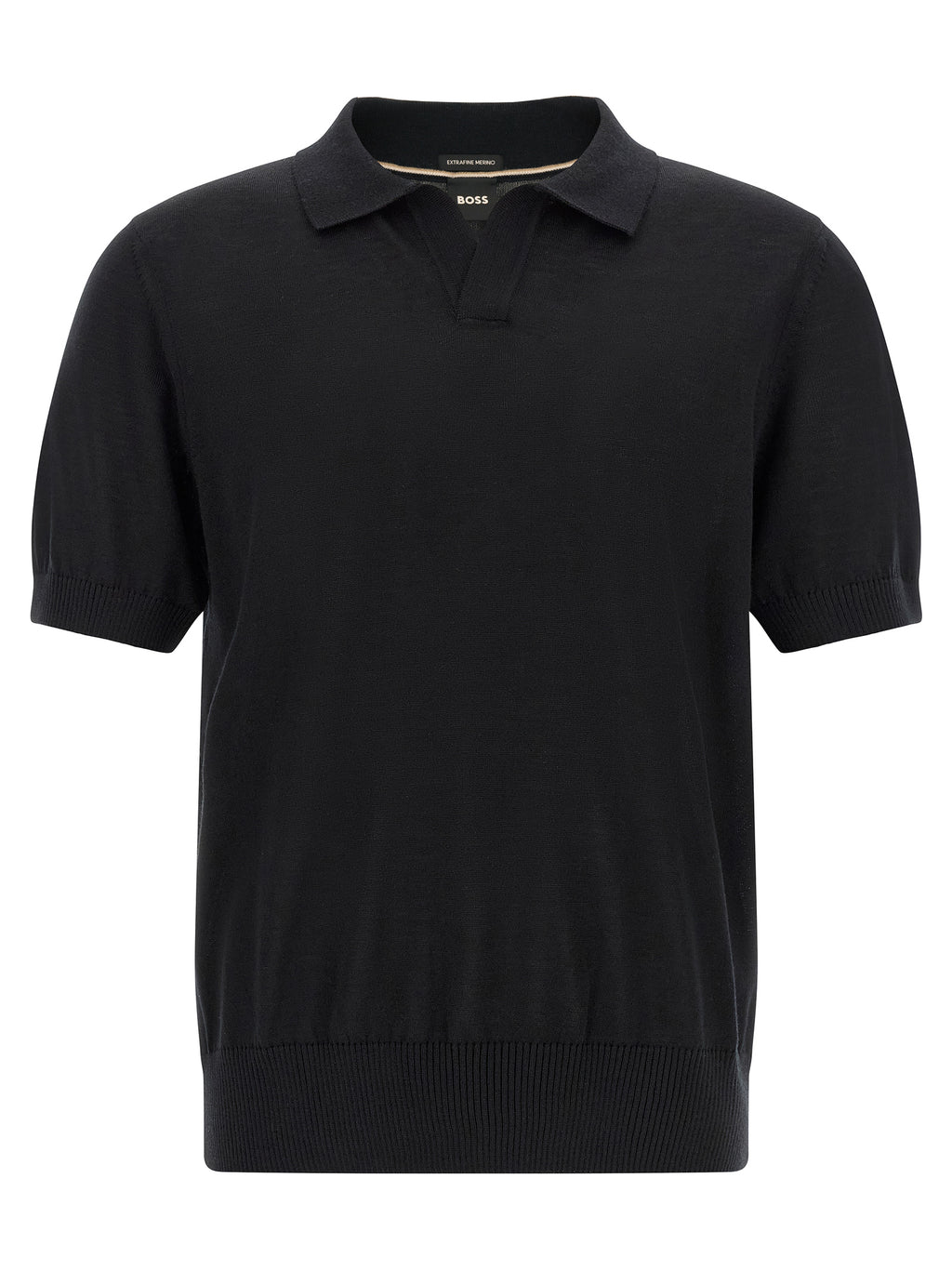Hugo Boss Black Virgin Wool Polo Shirt