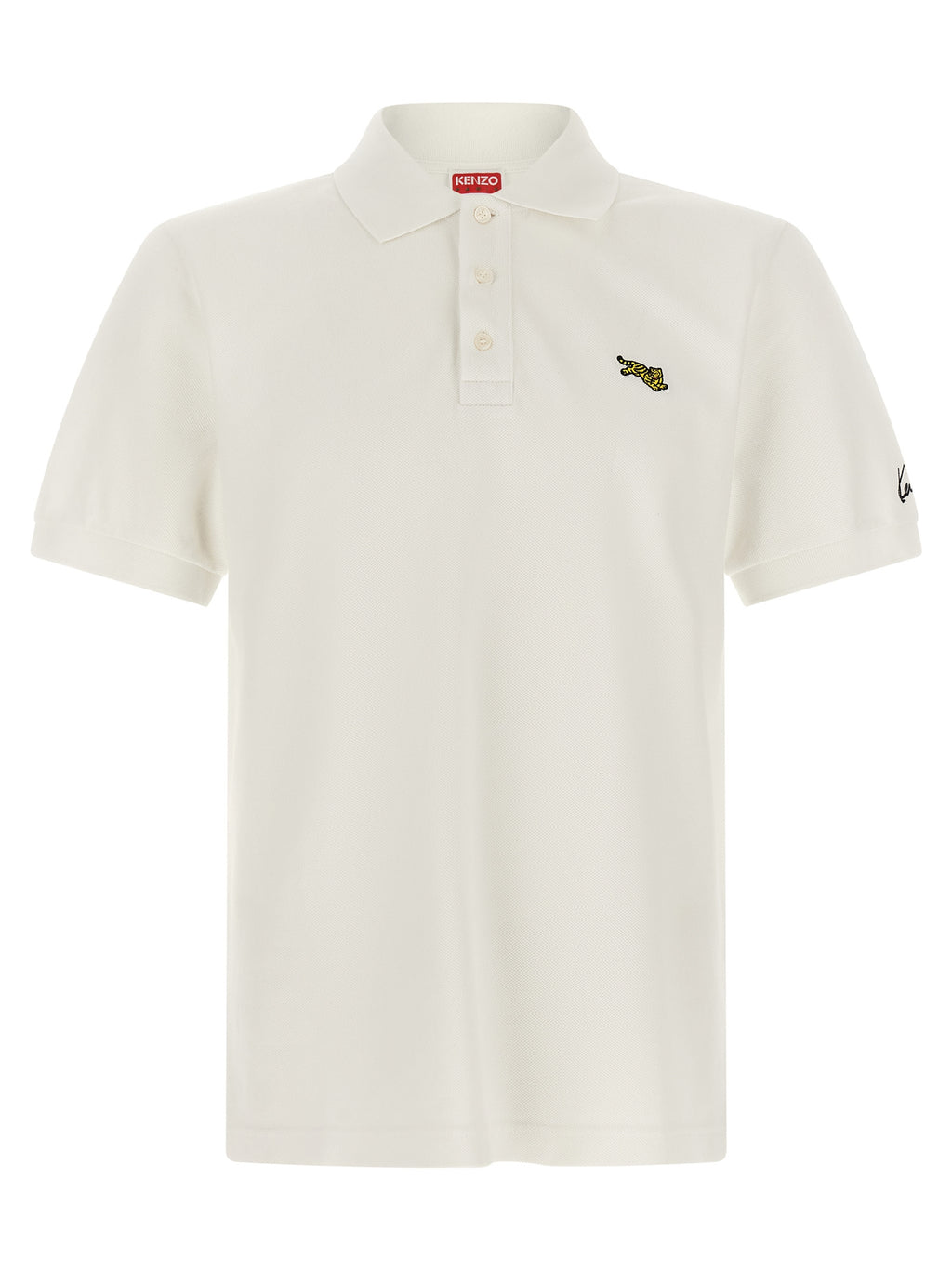 Kenzo White Cotton Polo Shirt