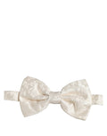 Dolce & Gabbana Men White Floral Silk Adjustable Neck Papillon BowTie