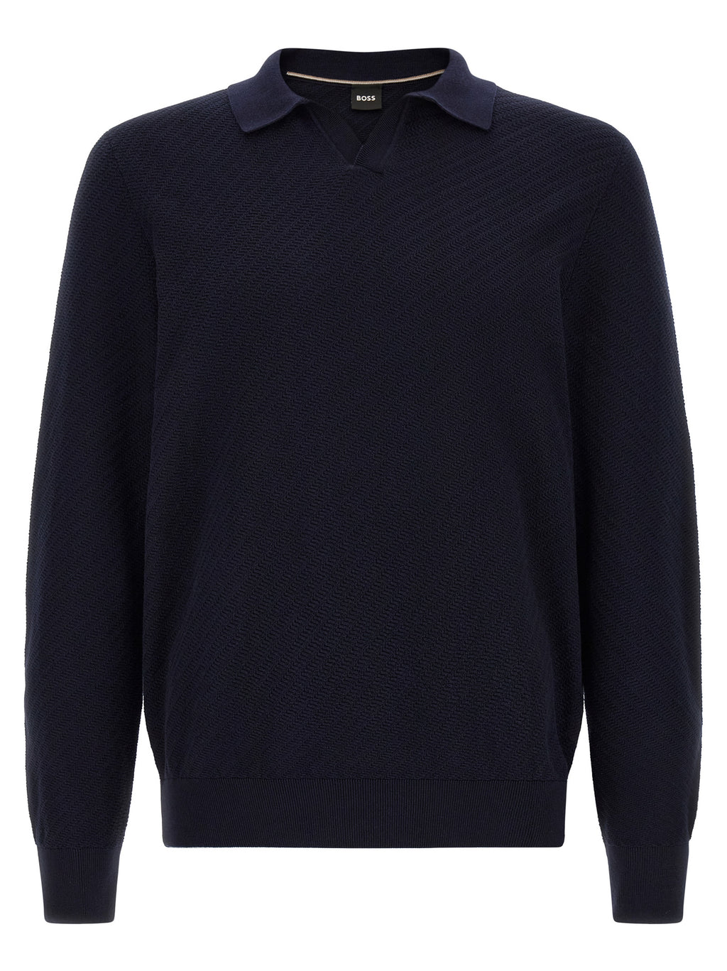 Hugo Boss Blue Cotton Polo Shirt