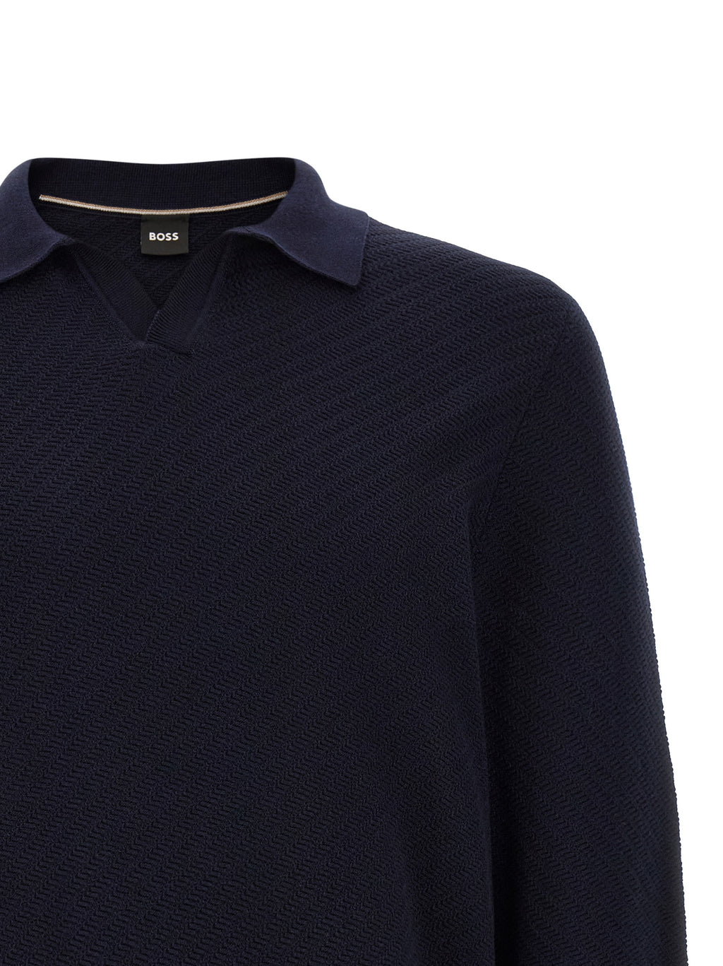 Hugo Boss Blue Cotton Polo Shirt