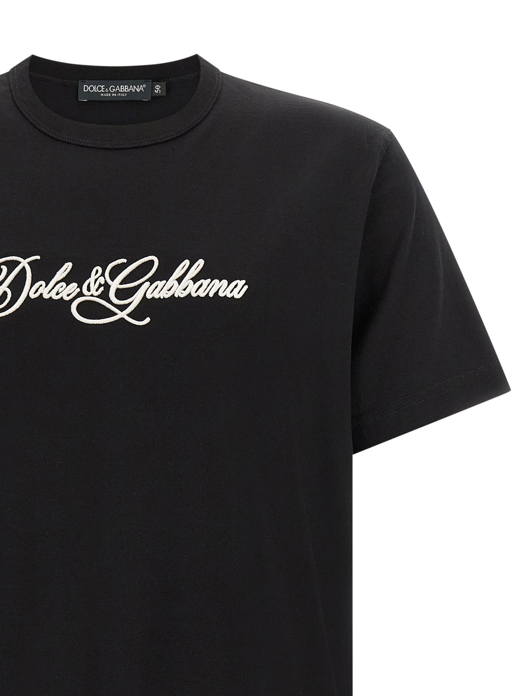 Dolce & Gabbana Black Cotton T-Shirt