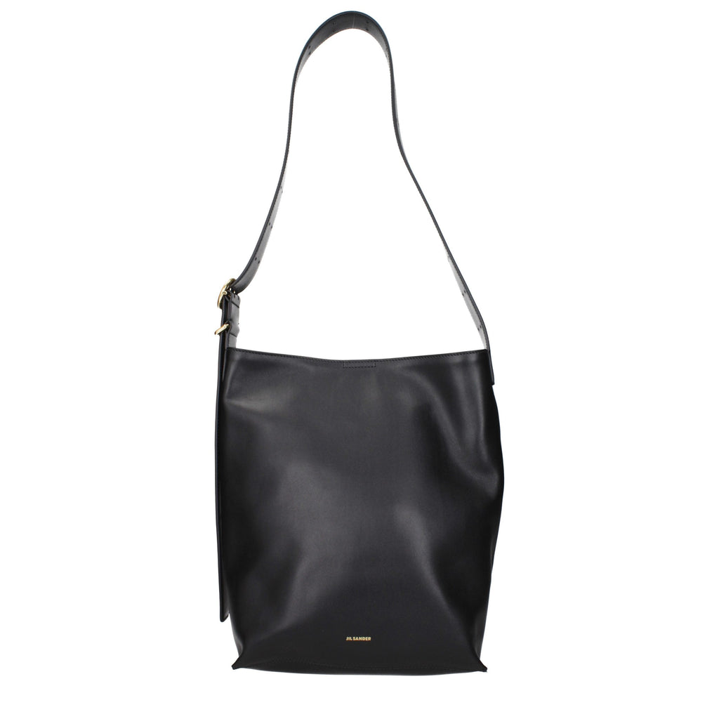Jil Sander Black Leather Crossbody Bag