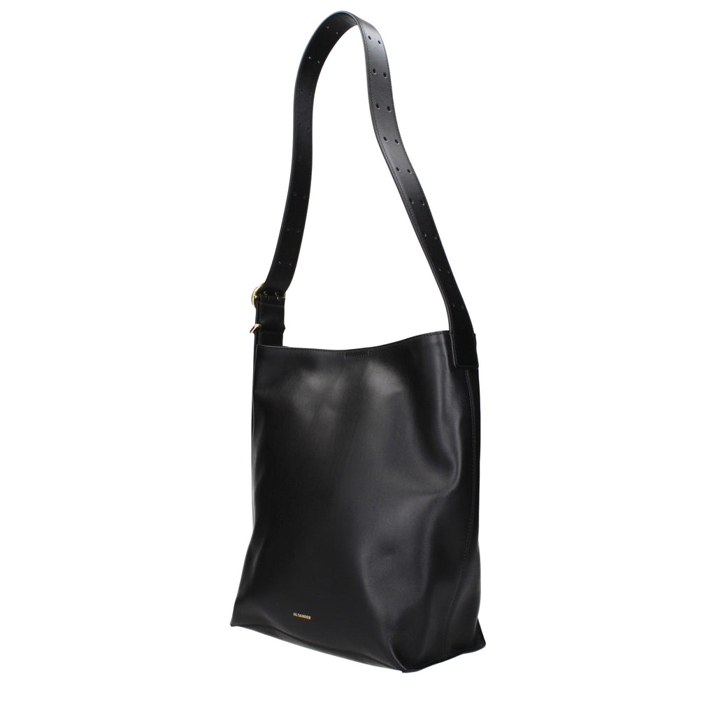 Jil Sander Black Leather Crossbody Bag