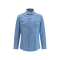 Brunello Cucinelli Blue Denim Shirt