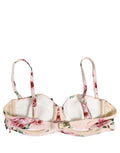 Dolce & Gabbana Pink Floral Print Underwire Beachwear Bikini Top