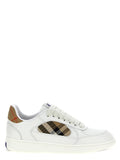 Burberry Beige Leather Low Top Sneakers