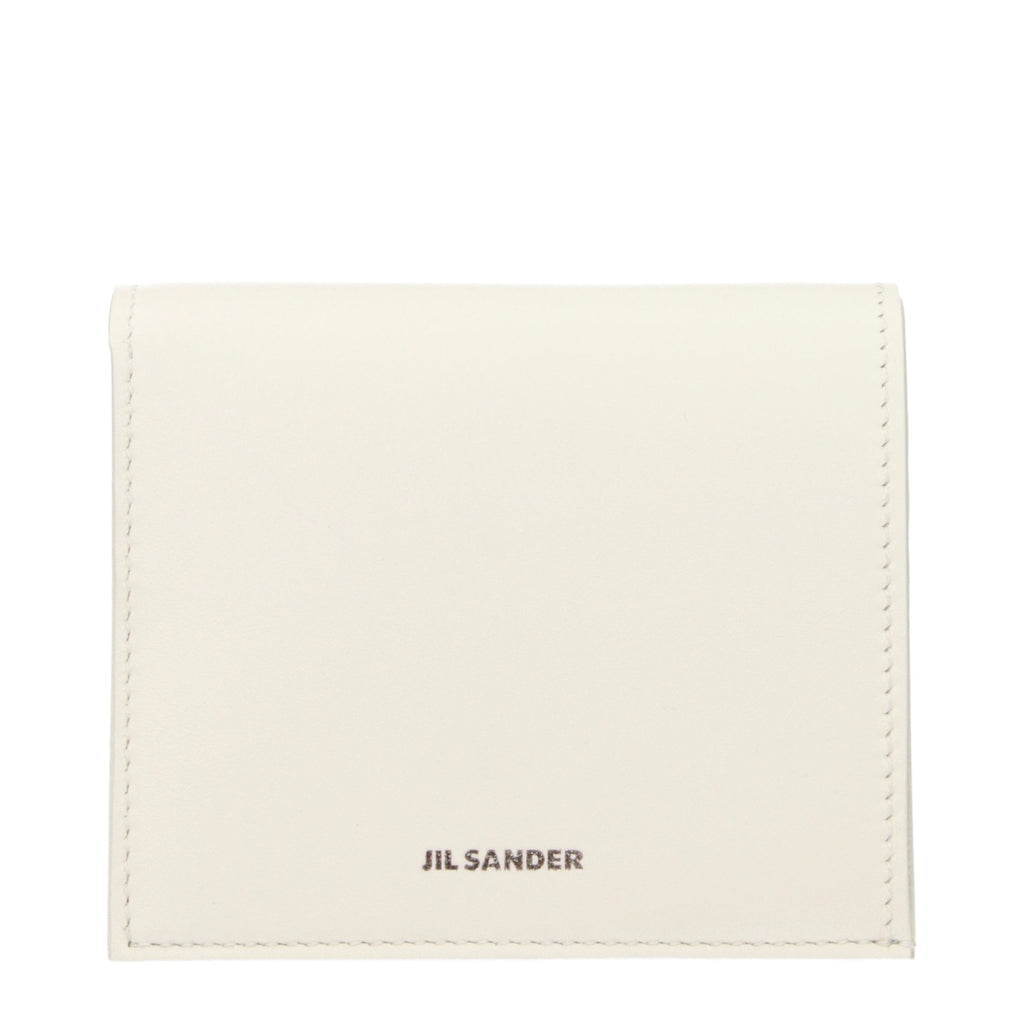 Jil Sander White Leather Wallet