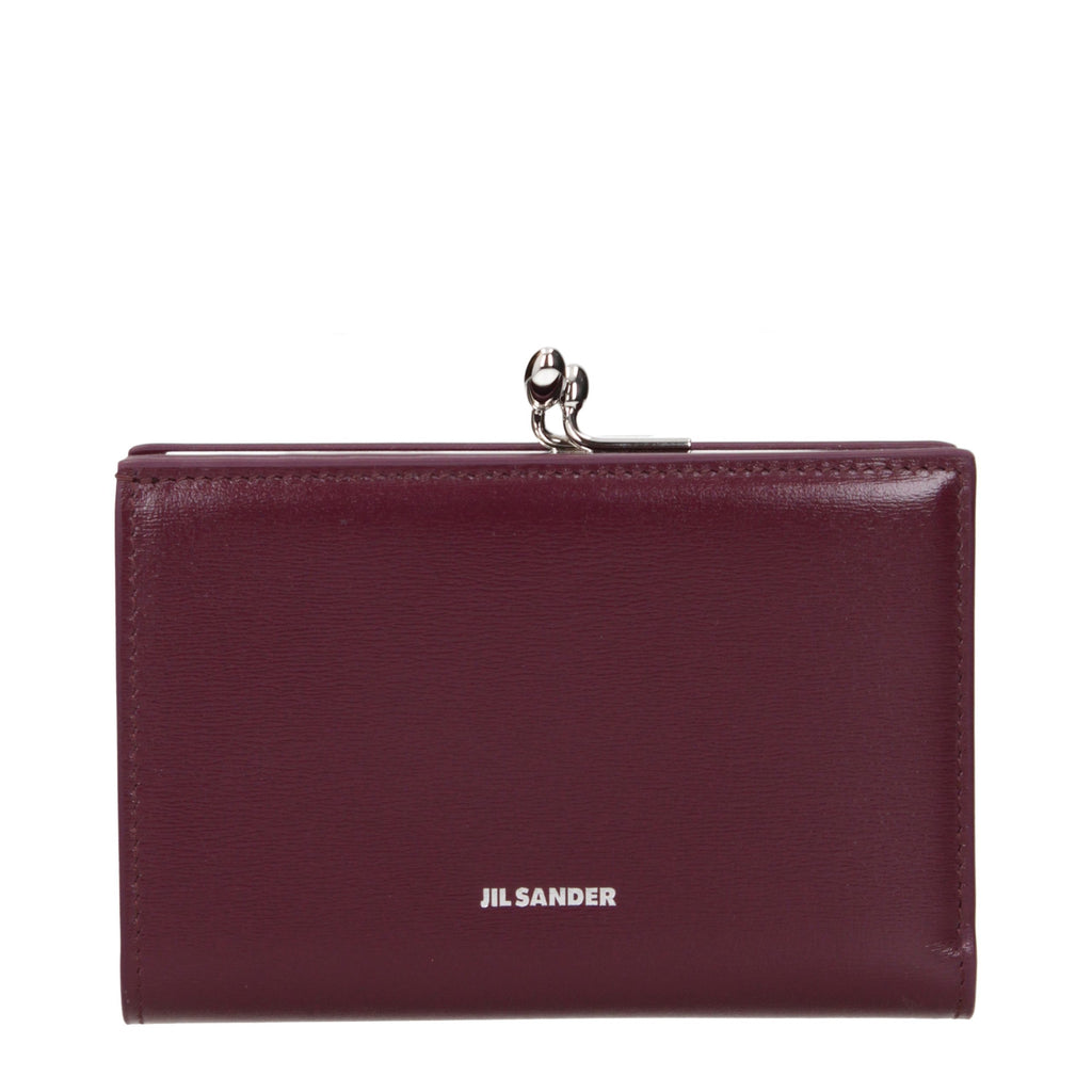 Jil Sander Red Leather Wallet
