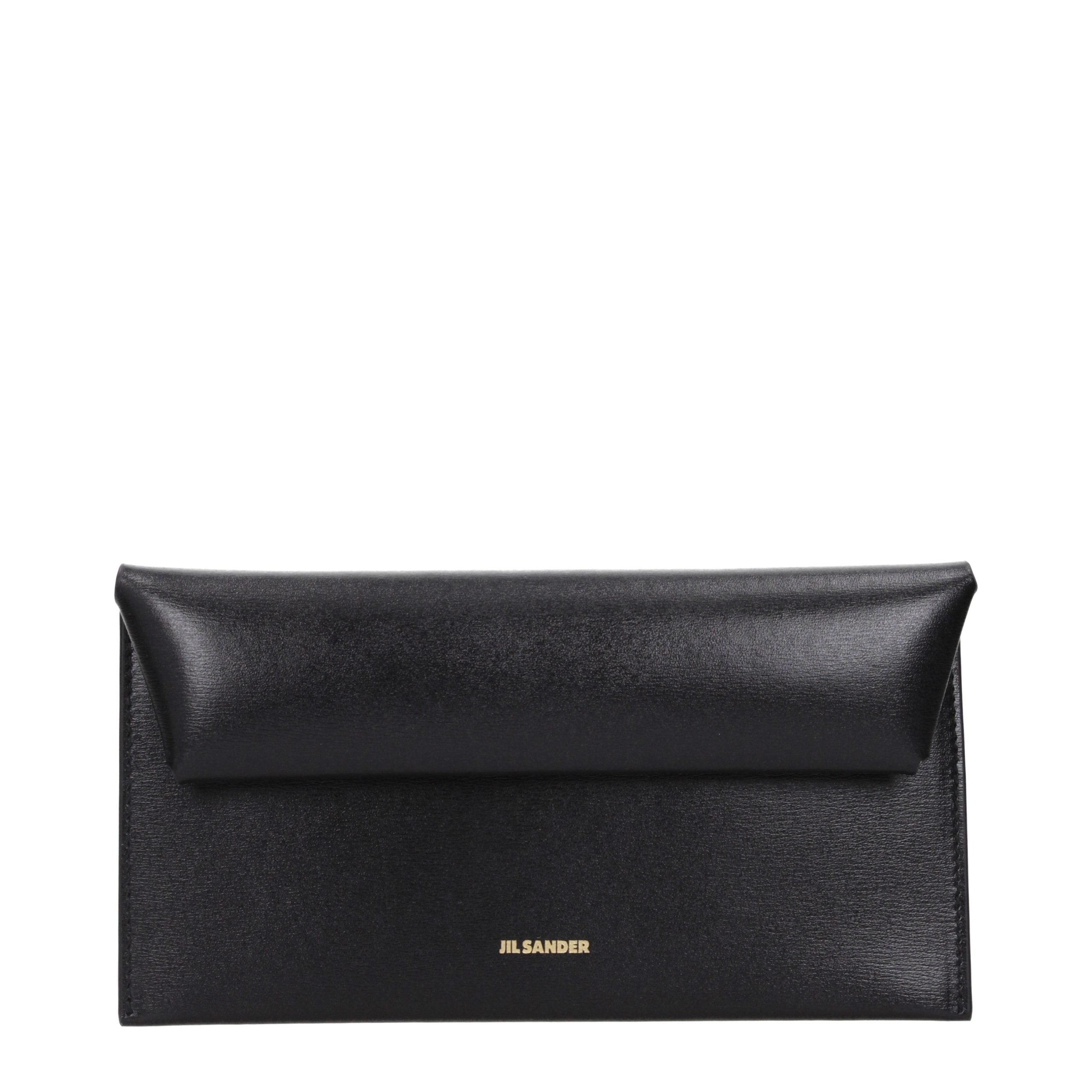Jil Sander Black Leather Wallet