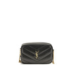 Saint Laurent Black Lamb Ovis Aries Shoulder Bag