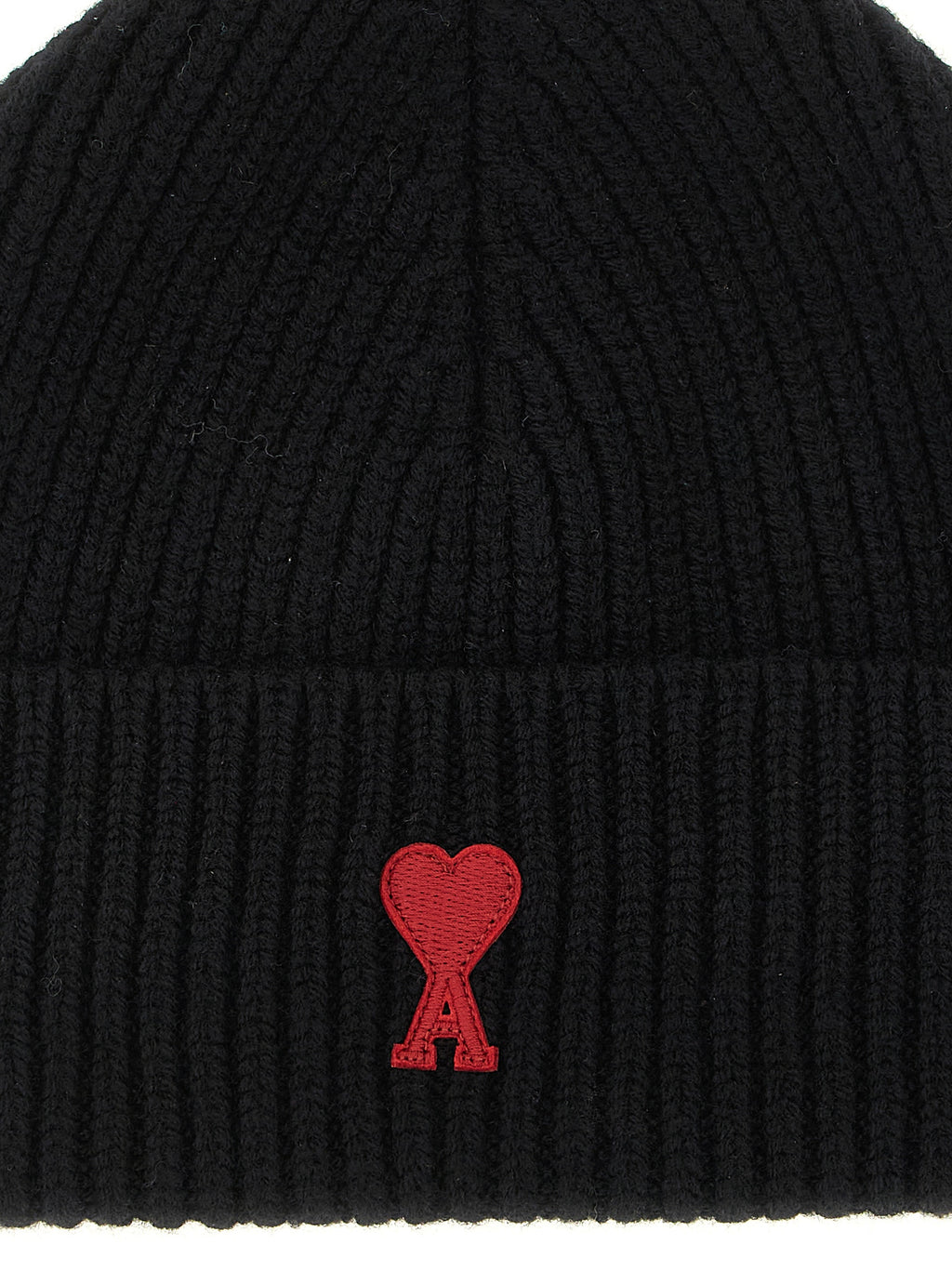 Ami Paris Black Wool Beanie