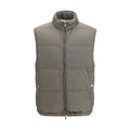 Brunello Cucinelli Gray Polyester Sleeveless Jacket