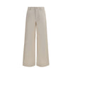 Max Mara Beige Cotton Casual Pants