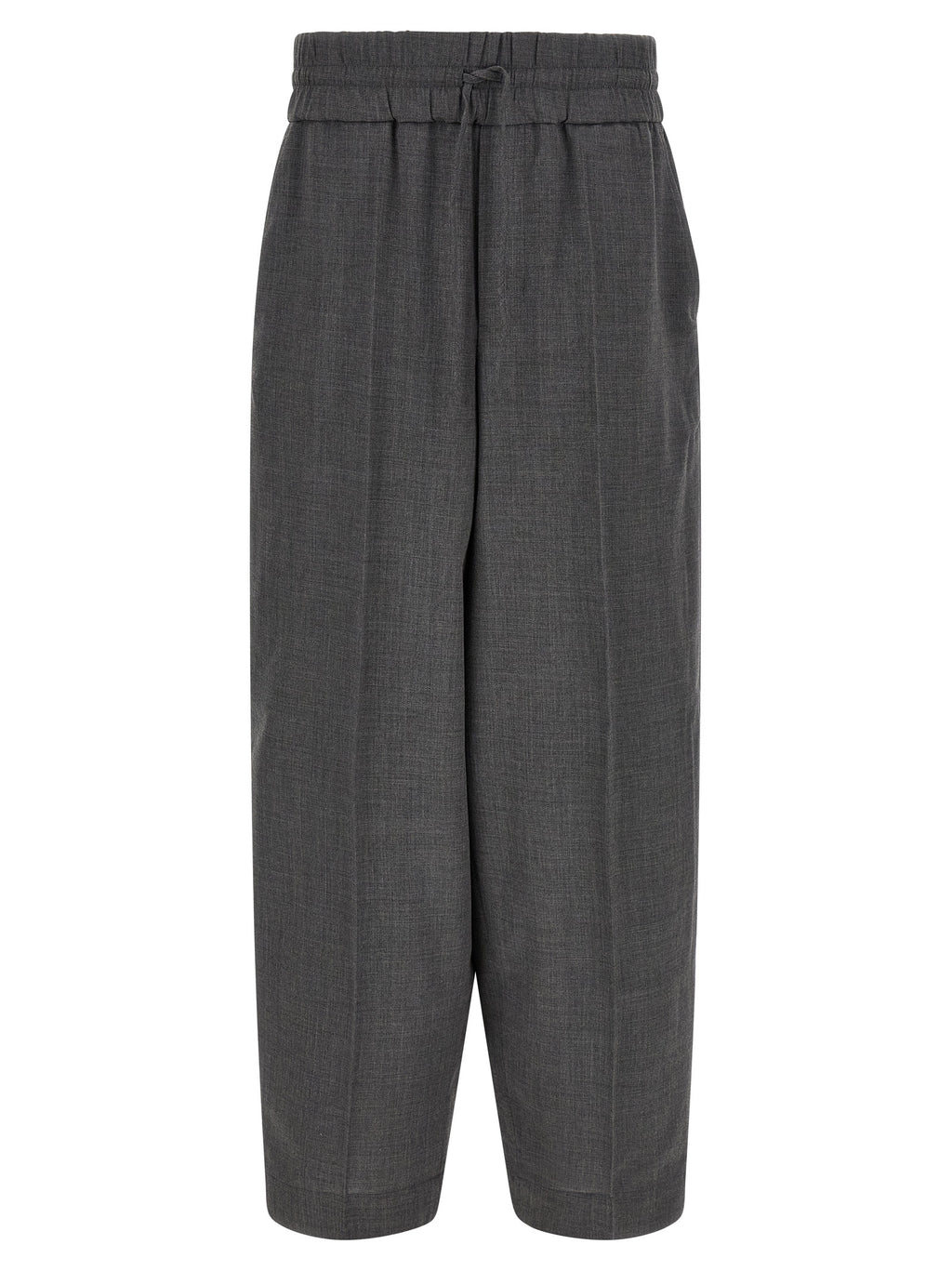 Ami Paris Gray Virgin Wool Casual Pants