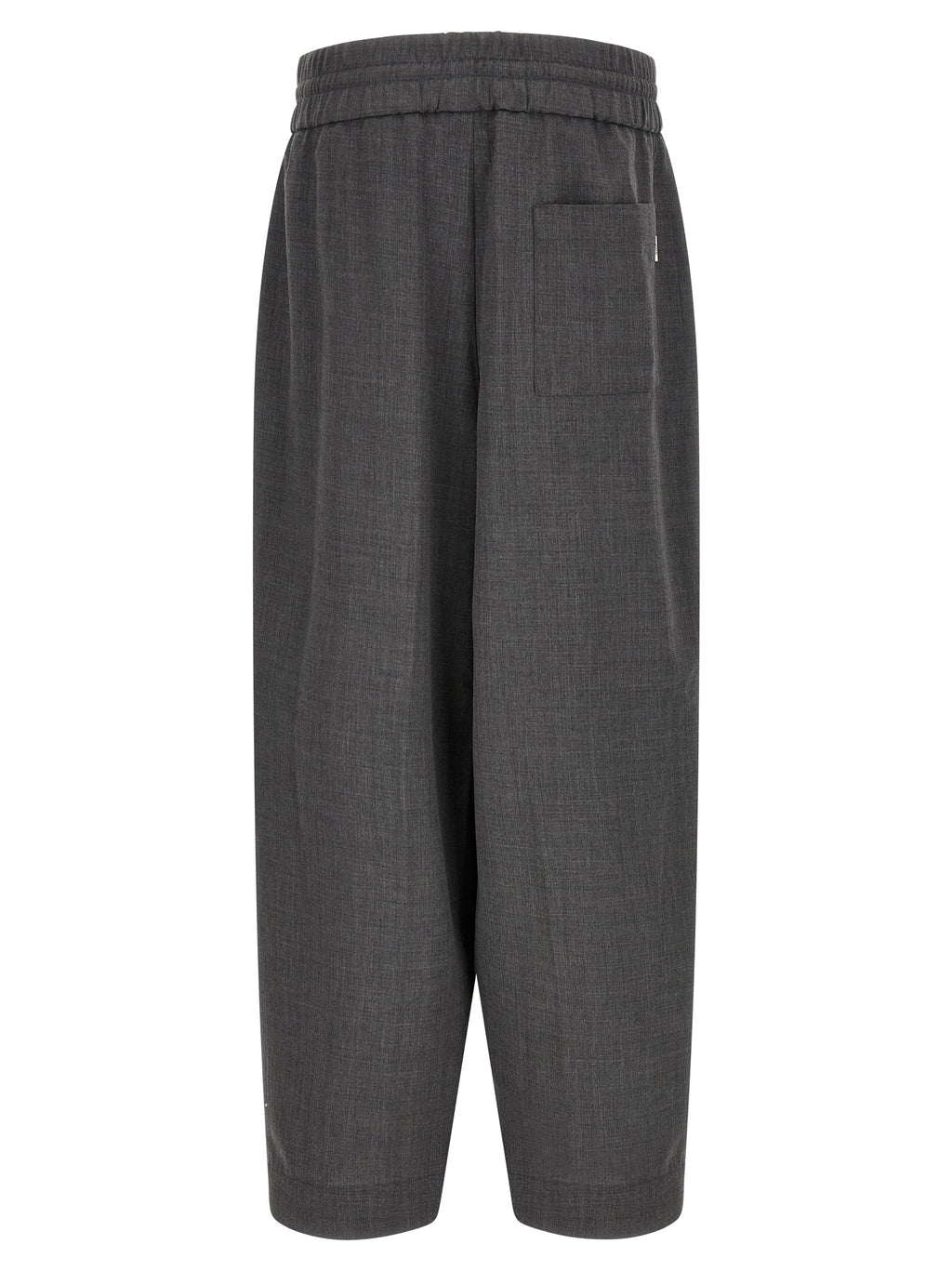 Ami Paris Gray Virgin Wool Casual Pants