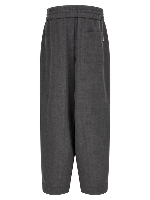 Ami Paris Gray Virgin Wool Casual Pants