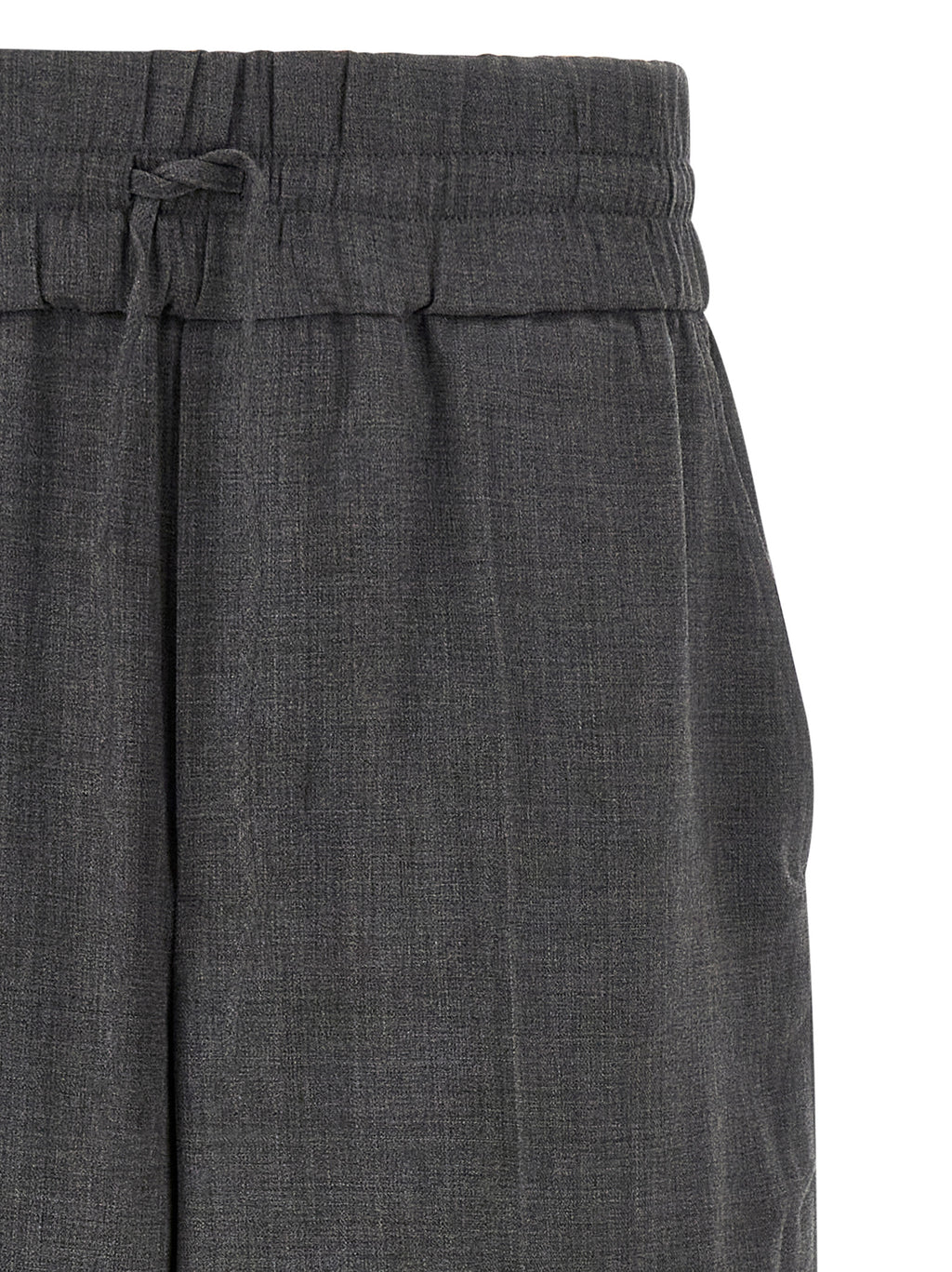 Ami Paris Gray Virgin Wool Casual Pants