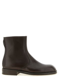 Lemaire Brown Lamb Leather Ankle Boots