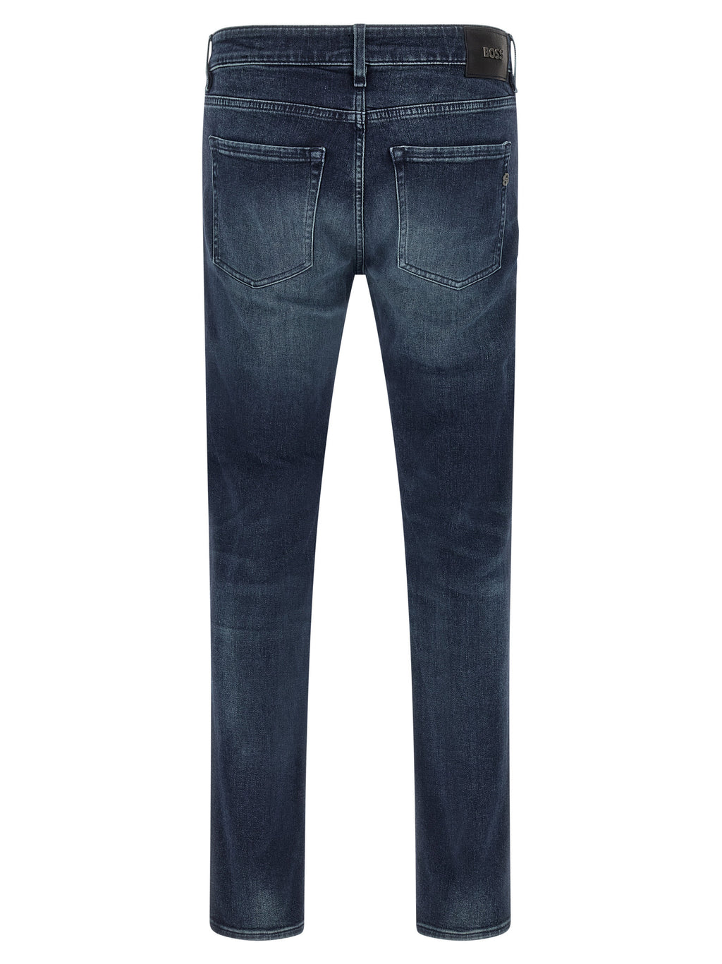 Hugo Boss Blue Cotton Tapered Jeans