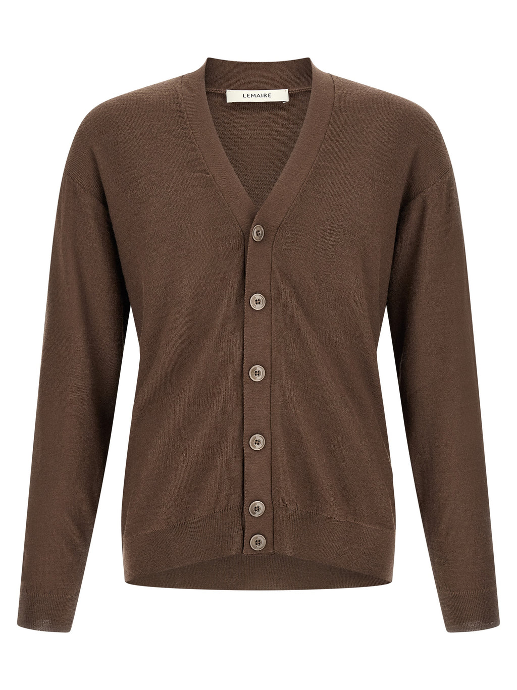 Lemaire Brown Wool Cardigan
