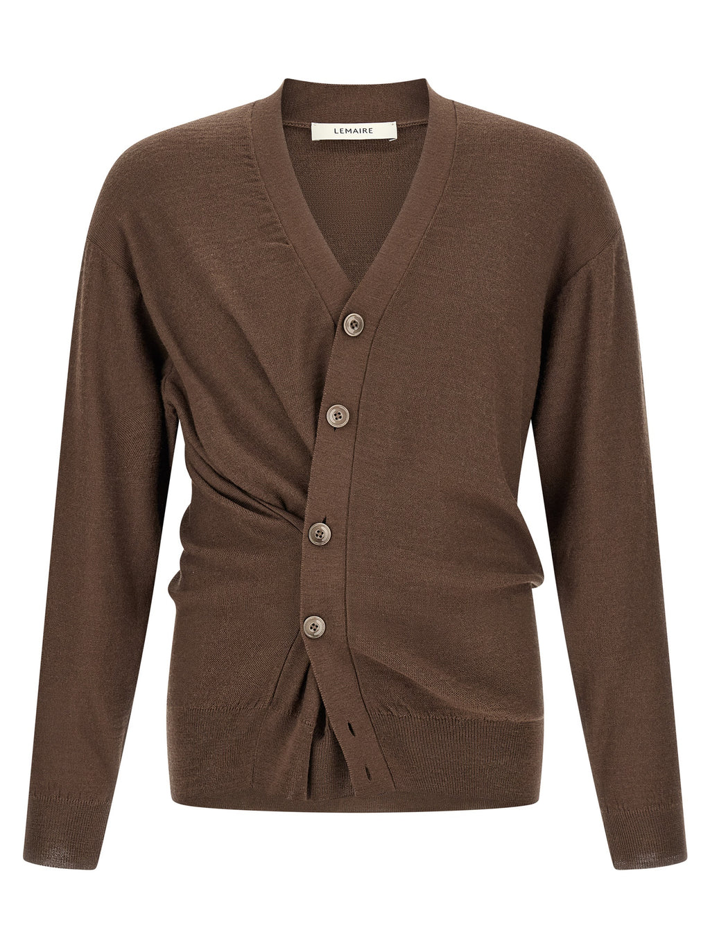 Lemaire Brown Wool Cardigan
