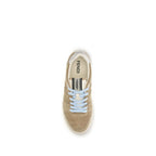 Fendi Beige Suede Leather Sneakers