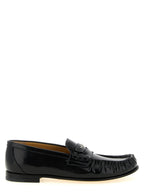 Fendi Black Calfskin Slip-On Loafers