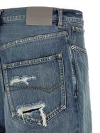 Balenciaga Blue Cotton Relaxed Fit Jeans