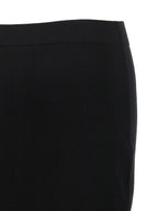 Max Mara Black Viscose Midi Skirt